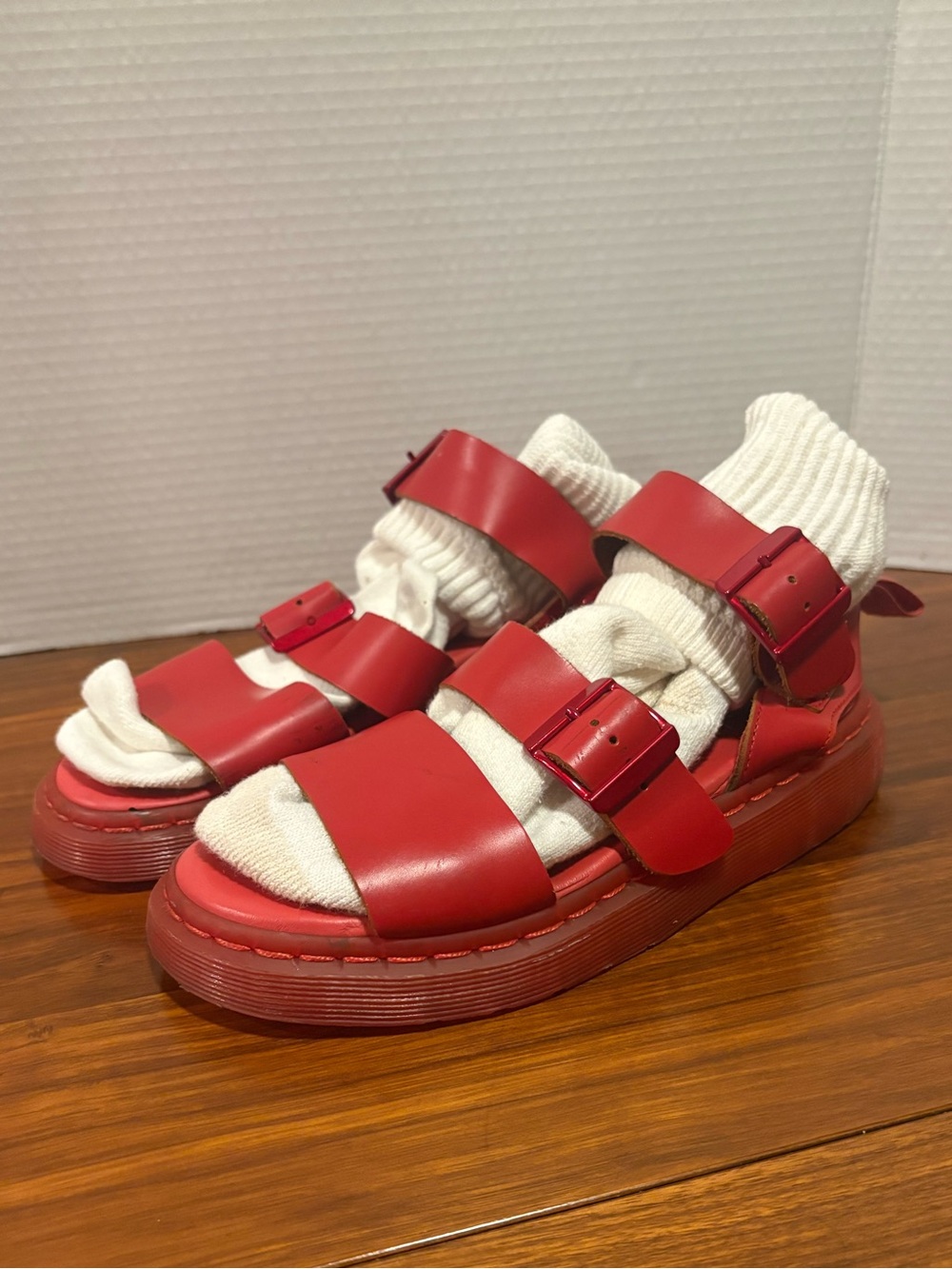 Dr. Martens Gryphon sandals in Red 7
